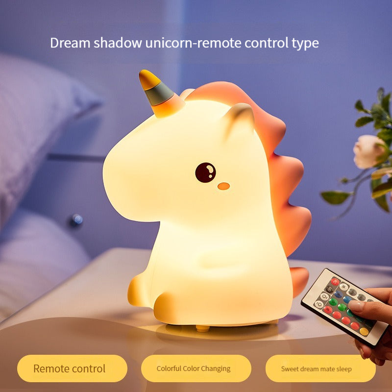 LED Cartoon Unicorn Night Light with remote control 