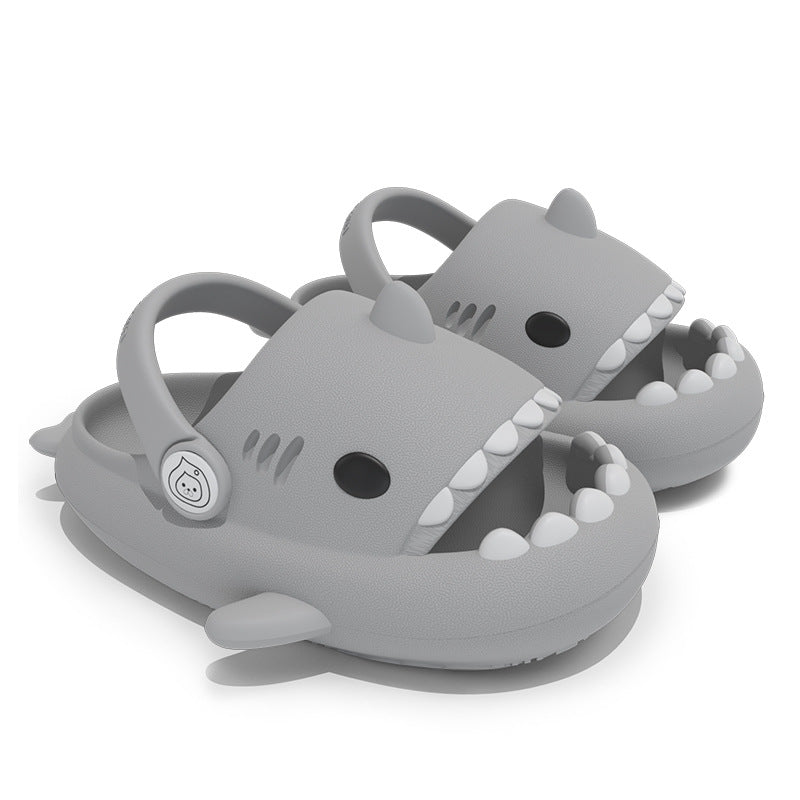 Grey color Kids Summer Shark Sandals