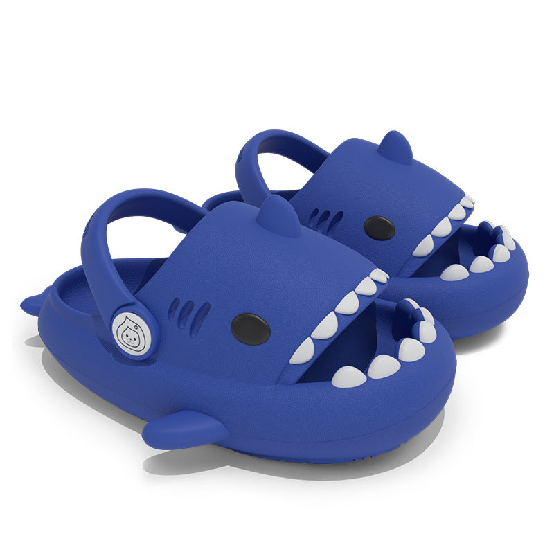 Dark Blue color Kids Summer Shark Sandals