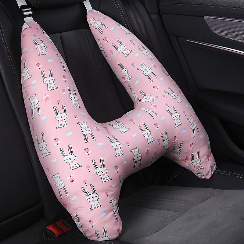 pink rabbit H Shape Car Headrest Pillow