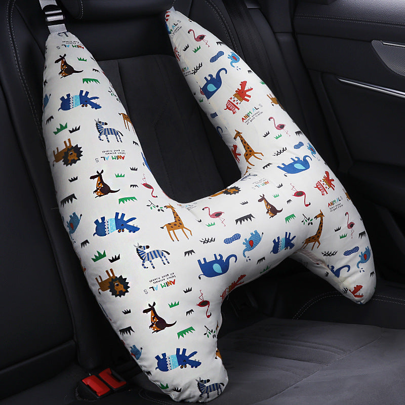 animals H Shape Car Headrest Pillow