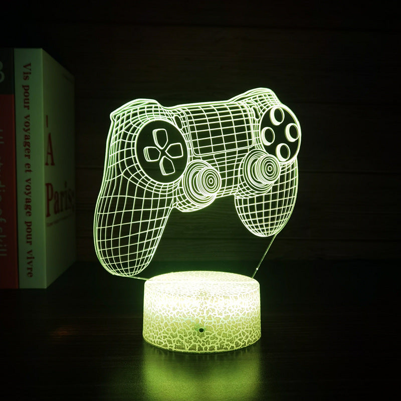 yellow blue Game Controller 3D Night 