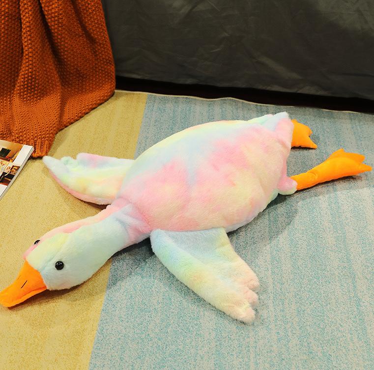 rainbow Goose Doll Pillow plush toy 