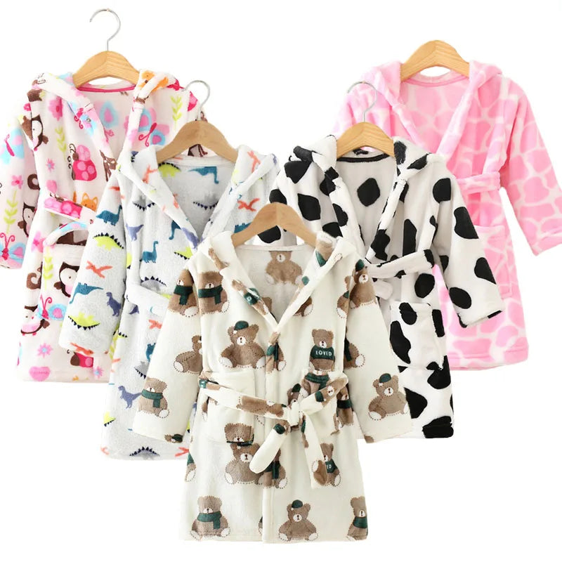 Children Bath Robes Flannel Kids Robe