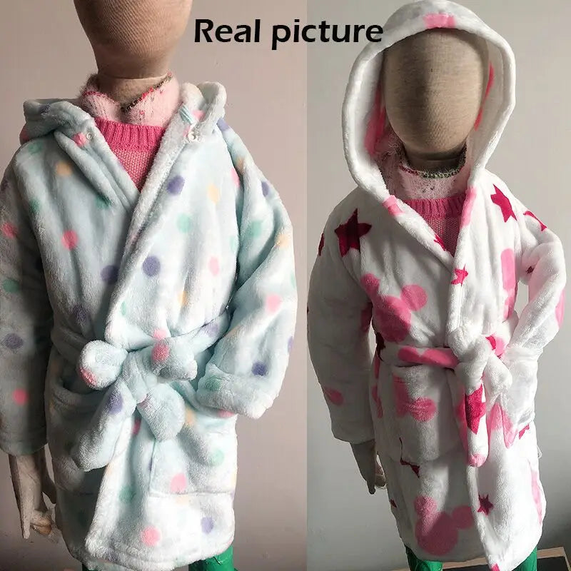 Children Bath Robes Flannel Kids Robe