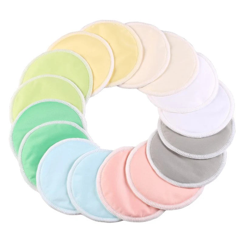 6PCS Soft Bamboo Reusable Washable Breast Liners Nursing Pads