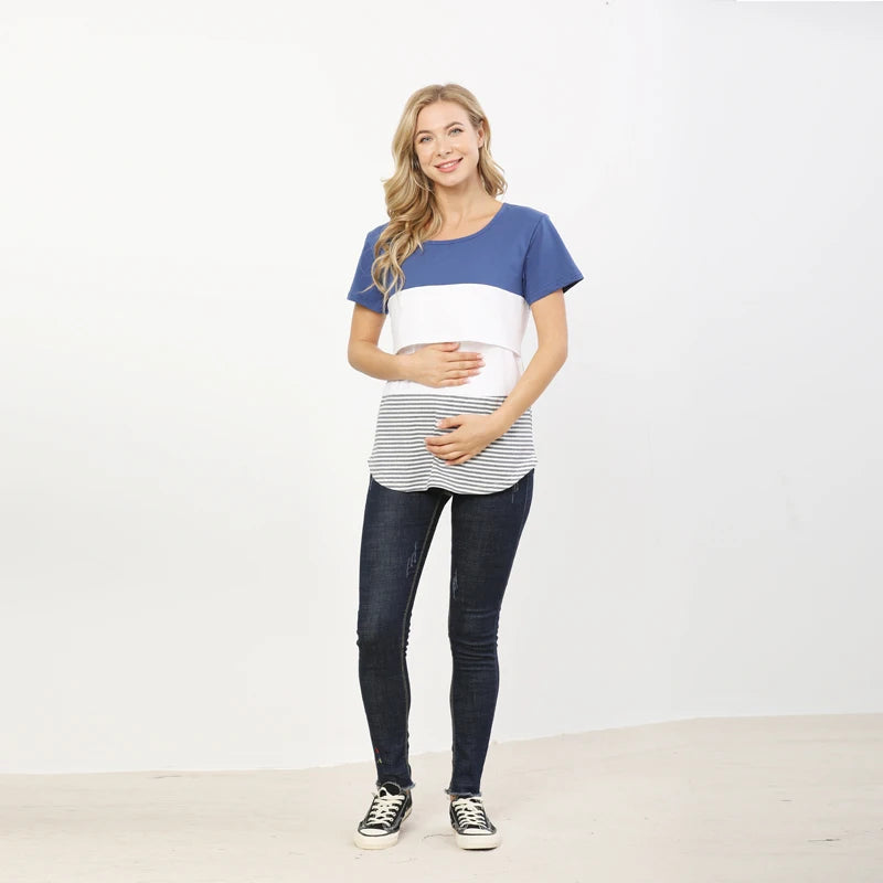 Maternity Casual Clothes Cotton Nursing T-shirt