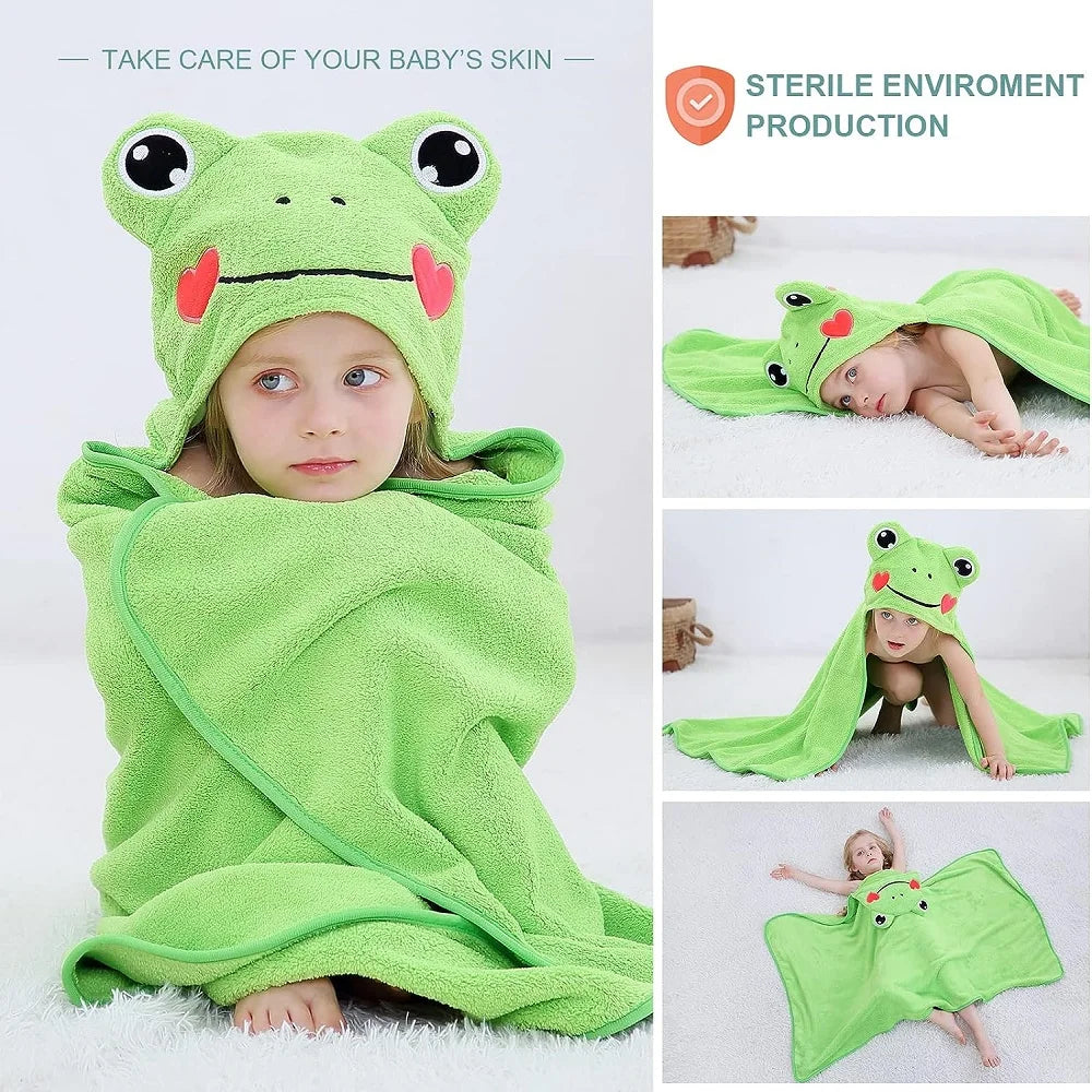 MICHLEY Toddler Hooded Baby Bath Towels