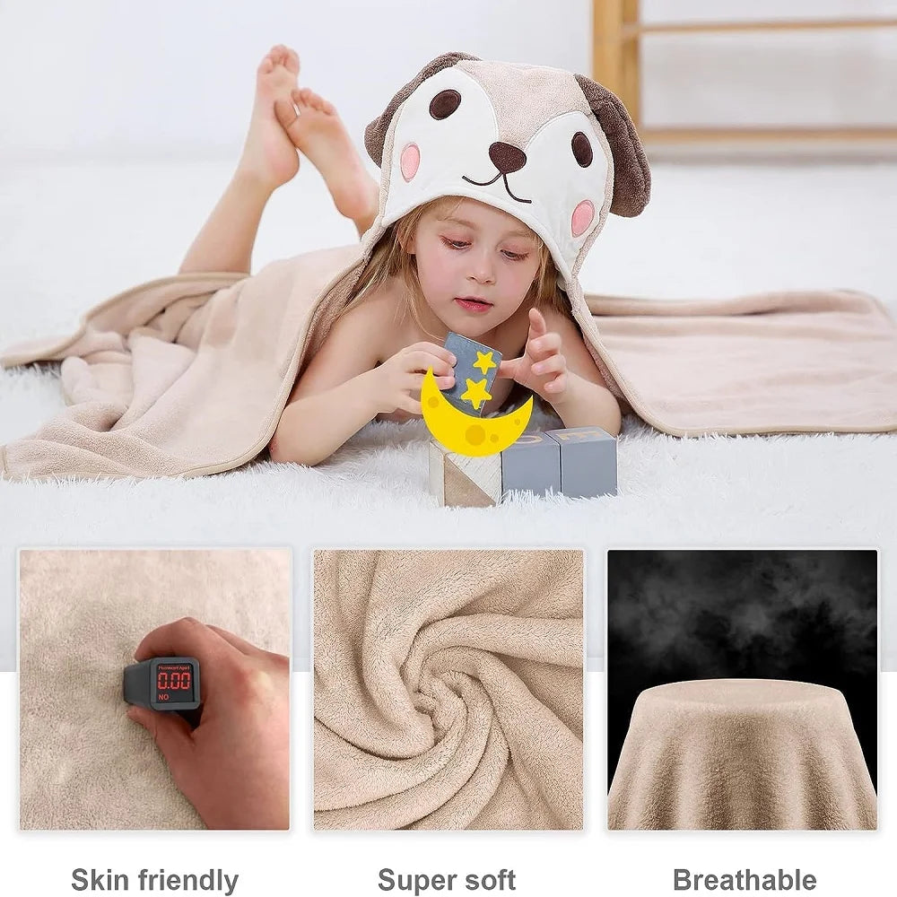 MICHLEY Toddler Hooded Baby Bath Towels